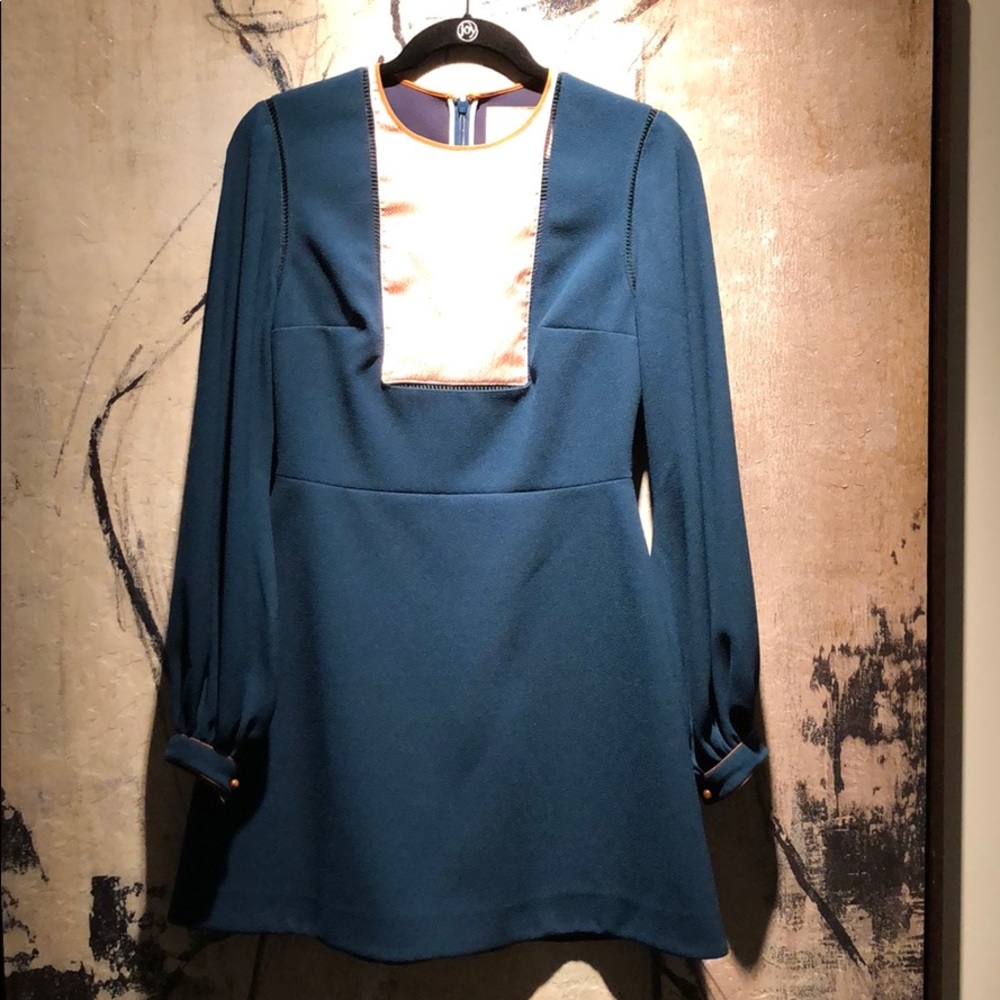 Roksanda dress, dark green with button cuffs